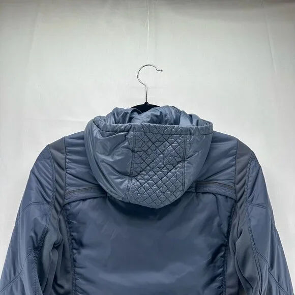 Athleta Jacket Womens Sz 2XS Rock Ridge PrimaLoft Hoodie Quilted Insulated Gray - Picture 7 of 13